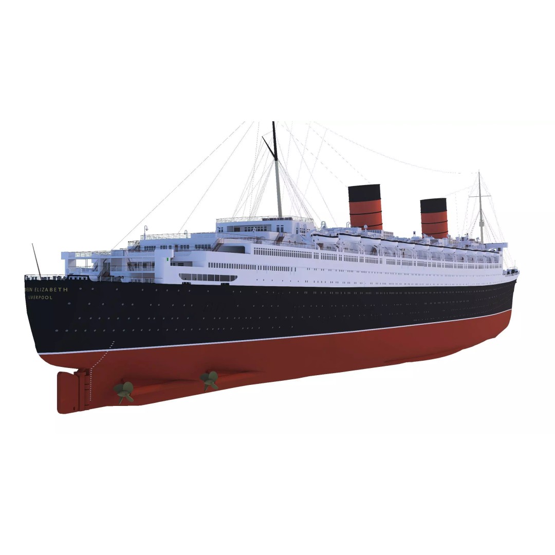 RMS Queen Elizabeth 3D Model – Historic Watercraft for SketchUp - View 4