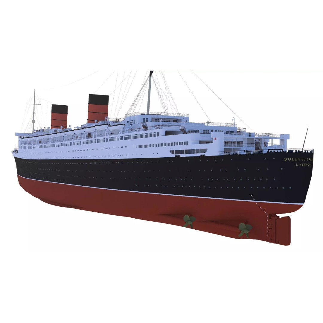 RMS Queen Elizabeth 3D Model – Historic Watercraft for SketchUp - View 5
