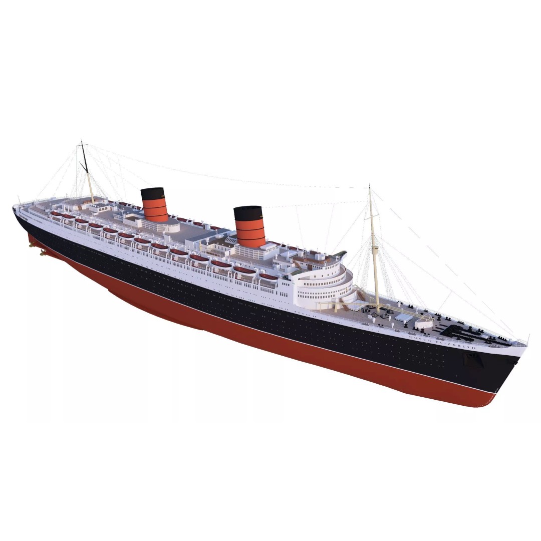 RMS Queen Elizabeth 3D Model – Historic Watercraft for SketchUp - View 6