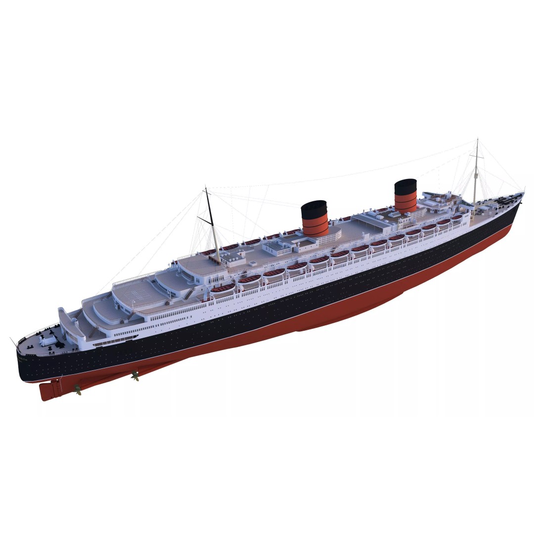 RMS Queen Elizabeth 3D Model – Historic Watercraft for SketchUp - View 7