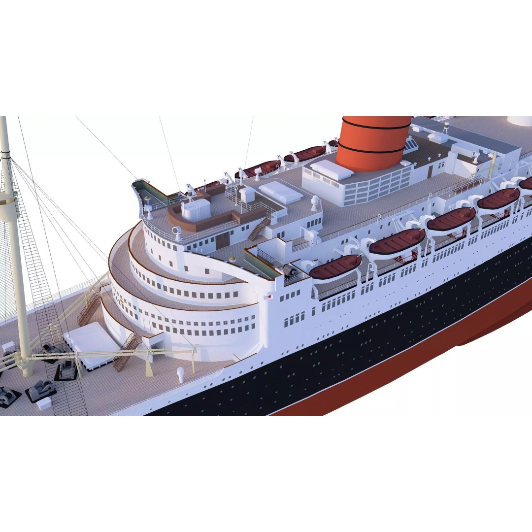 RMS Queen Elizabeth 3D Model – Historic Watercraft for SketchUp - View 9