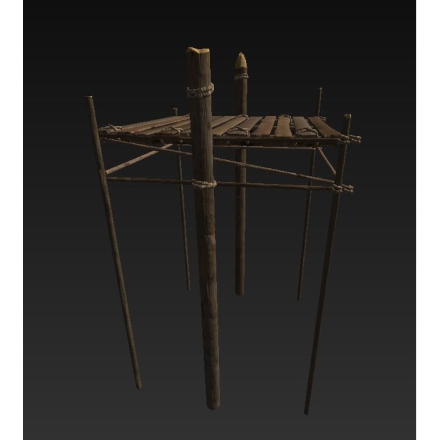 Wooden Harbor 3D Model – Low Poly Nautical Asset, FBX - View 10