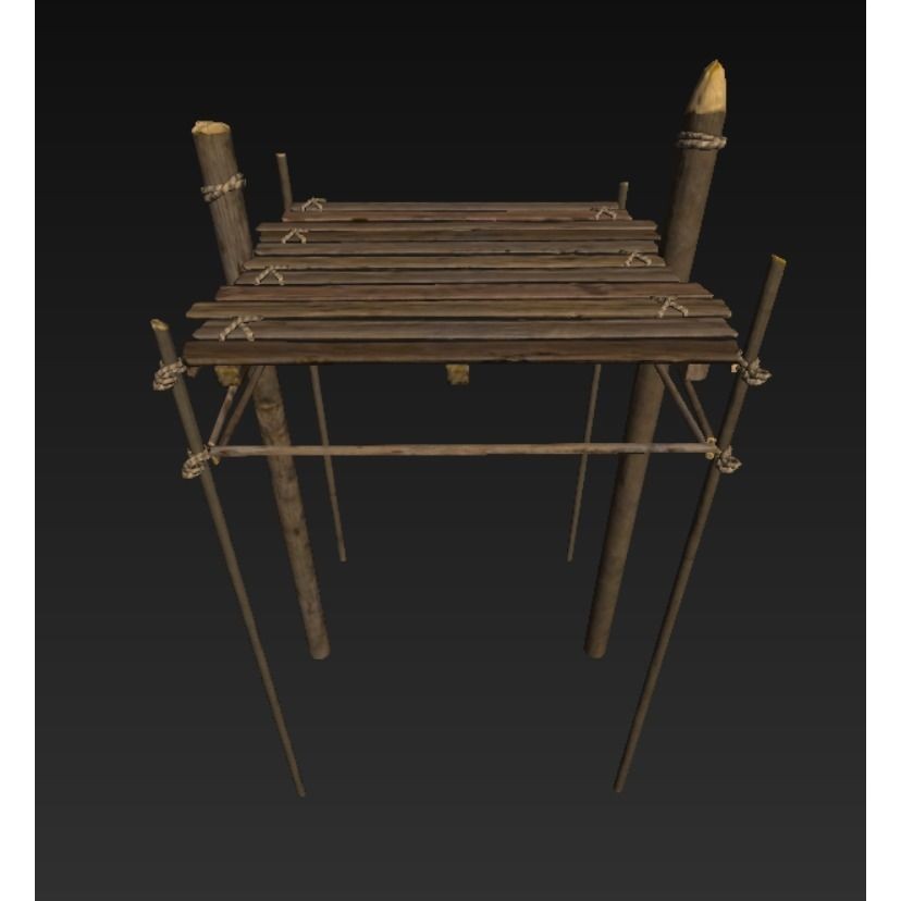 Wooden Harbor 3D Model – Low Poly Nautical Asset, FBX - View 11