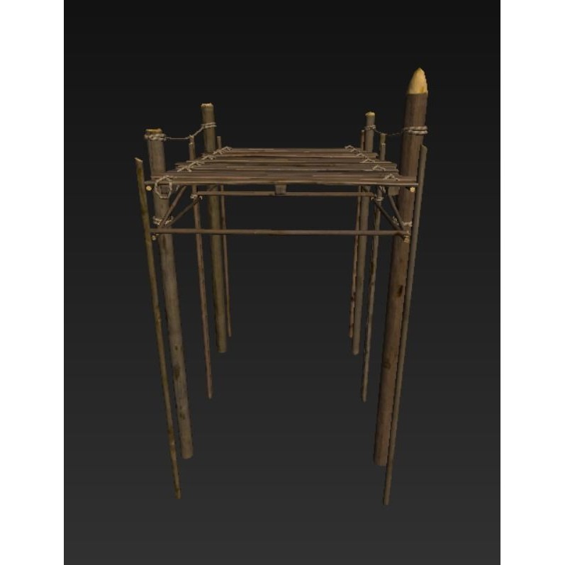 Wooden Harbor 3D Model – Low Poly Nautical Asset, FBX - View 14