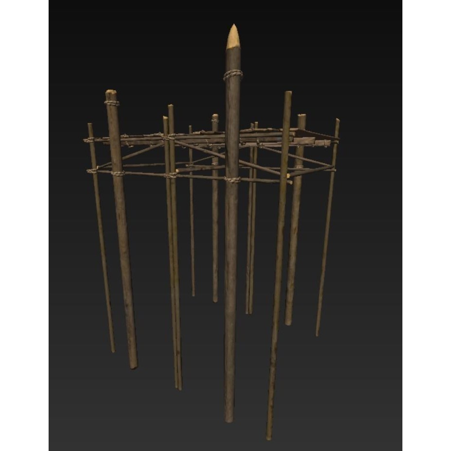 Wooden Harbor 3D Model – Low Poly Nautical Asset, FBX - View 15