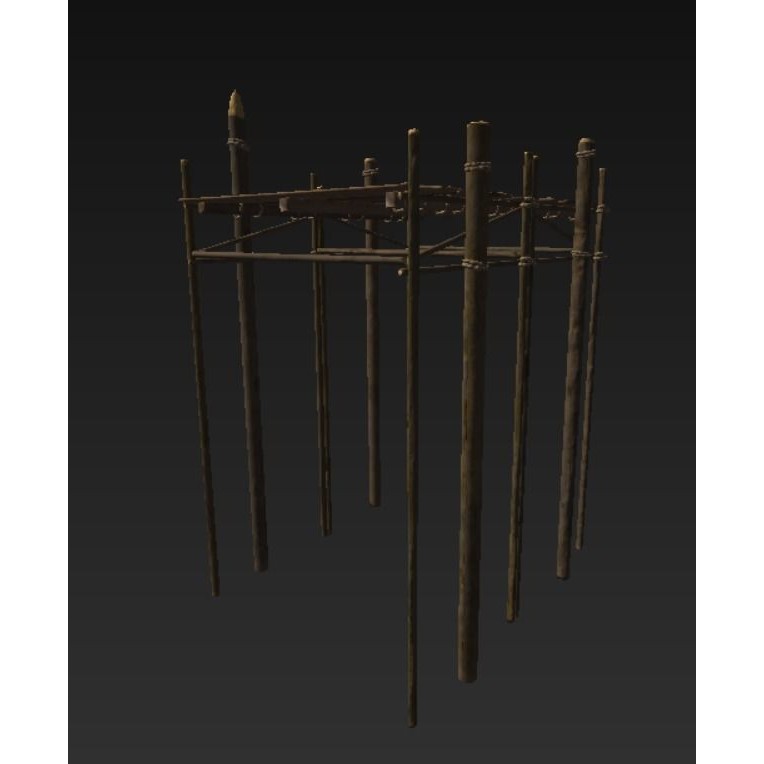 Wooden Harbor 3D Model – Low Poly Nautical Asset, FBX - View 17