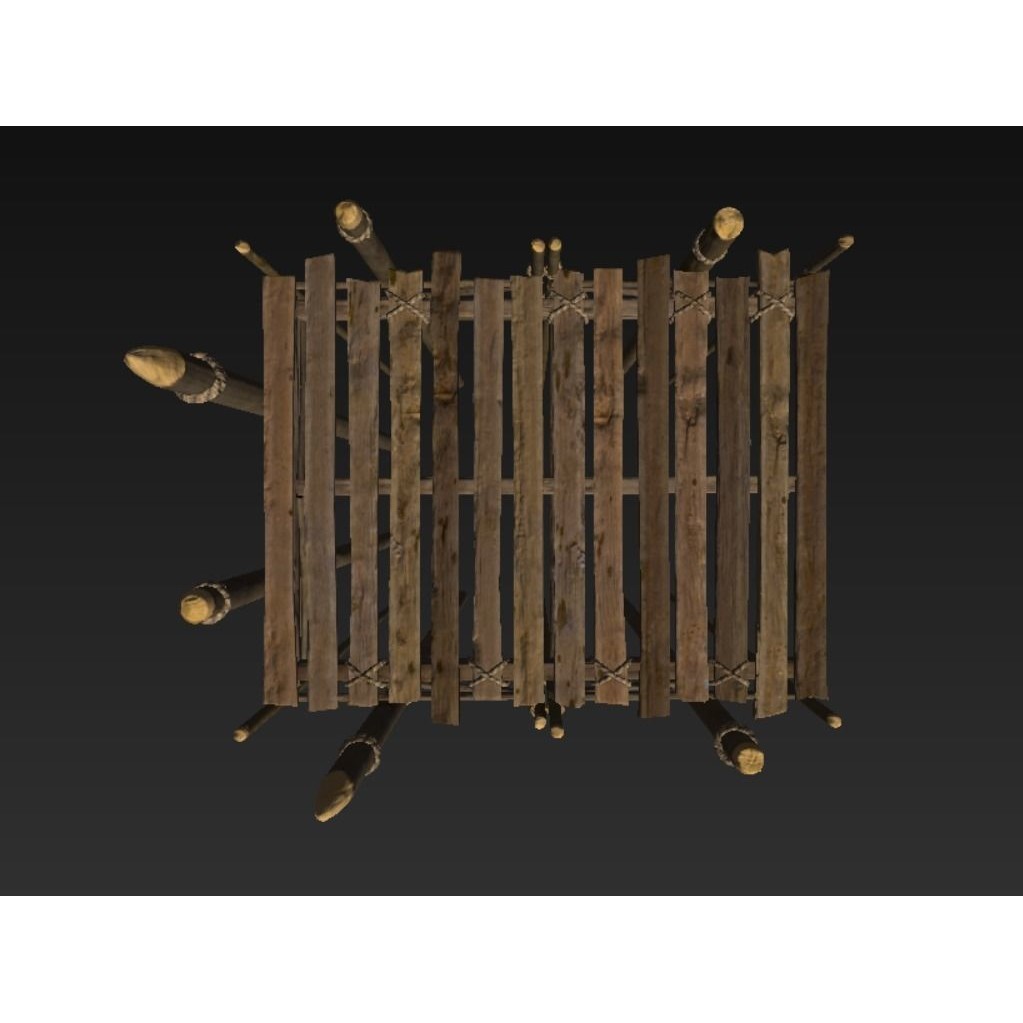 Wooden Harbor 3D Model – Low Poly Nautical Asset, FBX - View 19