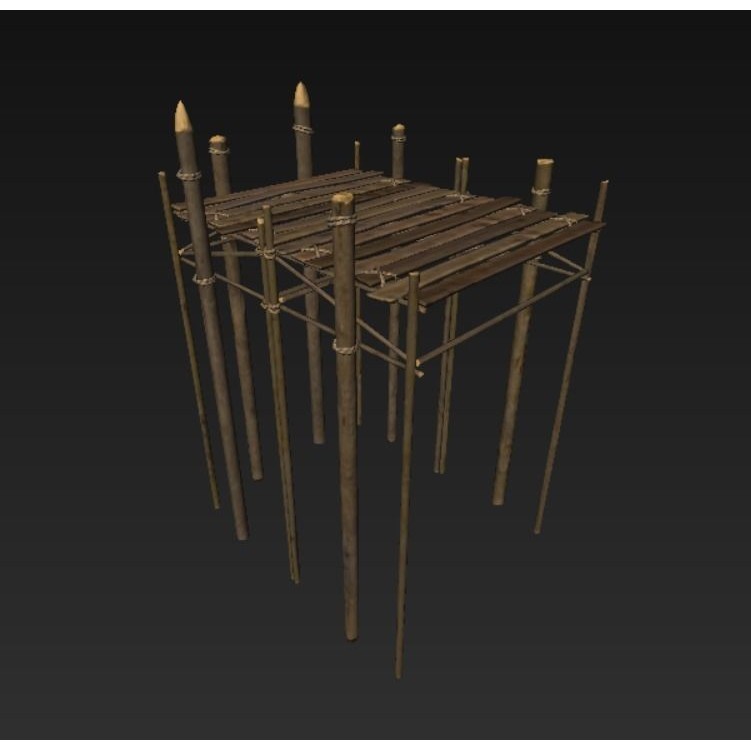 Wooden Harbor 3D Model – Low Poly Nautical Asset, FBX - View 20