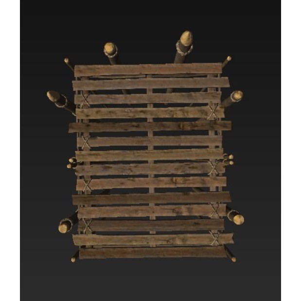 Wooden Harbor 3D Model – Low Poly Nautical Asset, FBX - View 21