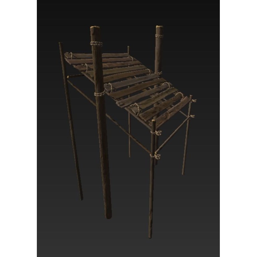 Wooden Harbor 3D Model – Low Poly Nautical Asset, FBX - View 24