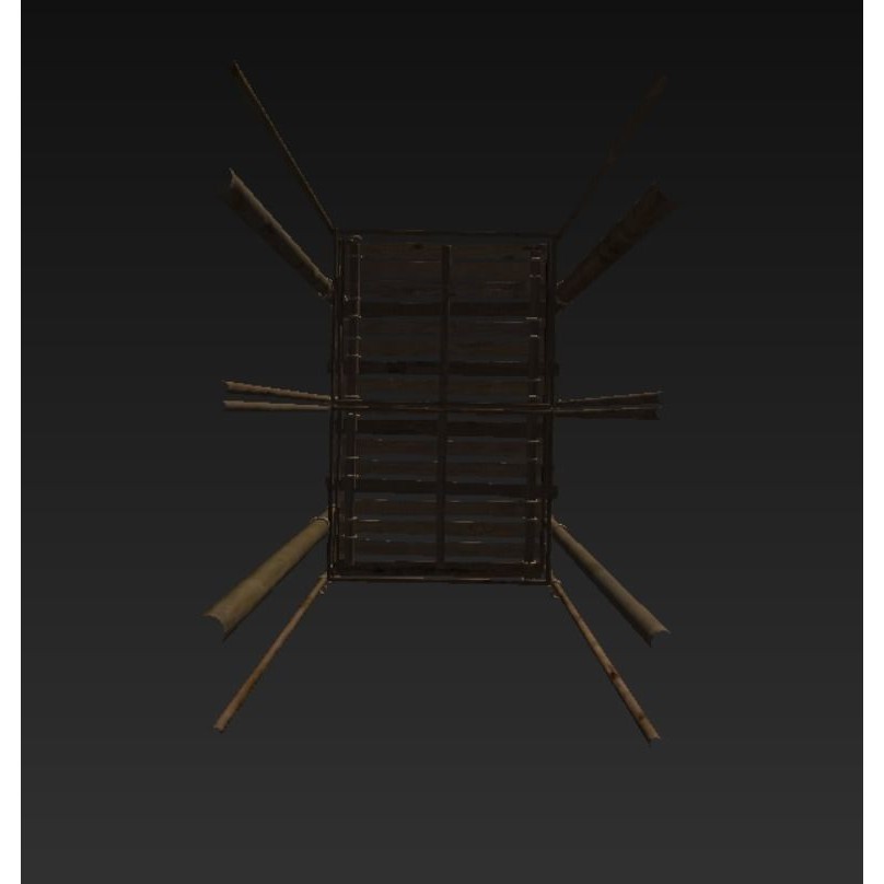 Wooden Harbor 3D Model – Low Poly Nautical Asset, FBX - View 27