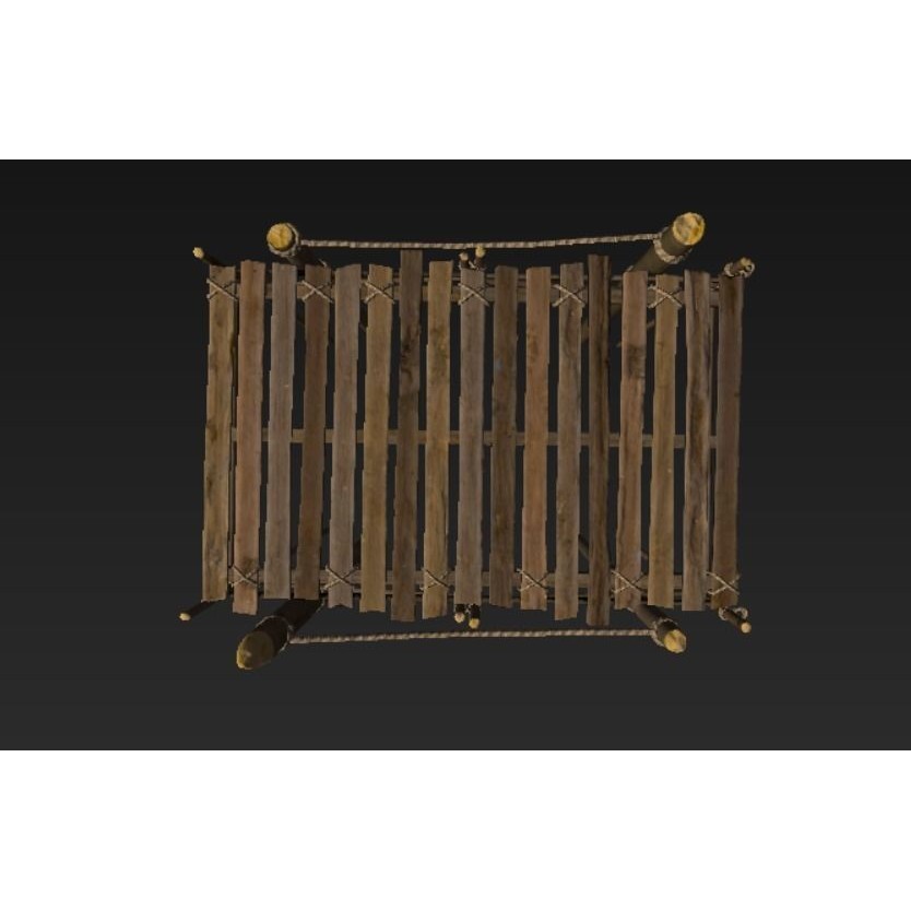 Wooden Harbor 3D Model – Low Poly Nautical Asset, FBX - View 28