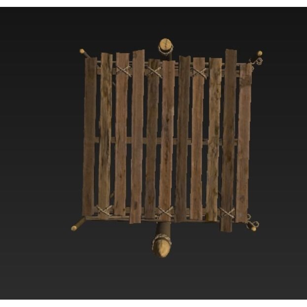 Wooden Harbor 3D Model – Low Poly Nautical Asset, FBX - View 29