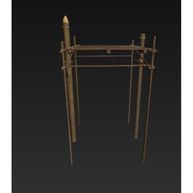 Wooden Harbor 3D Model – Low Poly Nautical Asset, FBX - View 4
