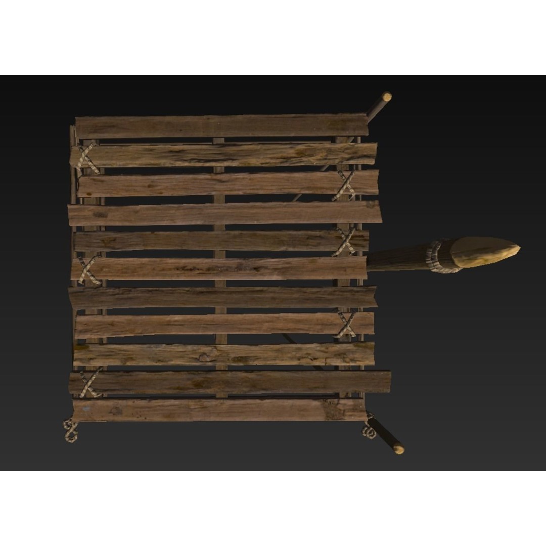 Wooden Harbor 3D Model – Low Poly Nautical Asset, FBX - View 5