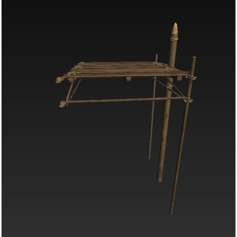 Wooden Harbor 3D Model – Low Poly Nautical Asset, FBX - View 6