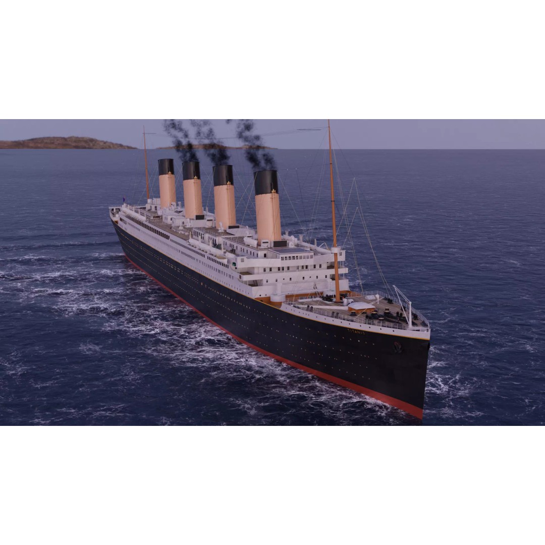 RMS Titanic 3D Model – High Poly Historical Liner for Animation, FBX, OBJ - View 2