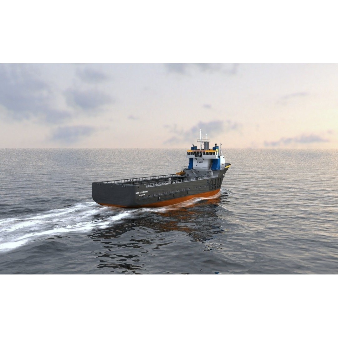 Platform Supply Vessel 3D Model – Medium-Sized Cargo Ship, FBX