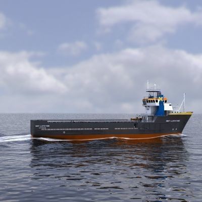Platform Supply Vessel 3D Model – Medium-Sized Cargo Ship, FBX - View 10