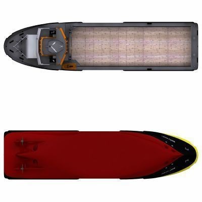 Platform Supply Vessel 3D Model – Medium-Sized Cargo Ship, FBX - View 6