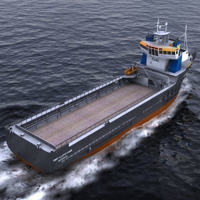 Platform Supply Vessel 3D Model – Medium-Sized Cargo Ship, FBX - View 9