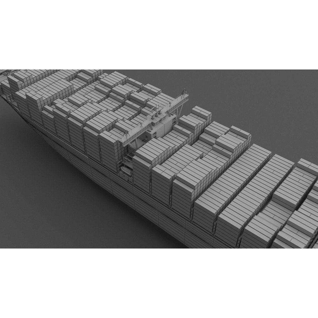 Ever Given 3D Model – High-Detail Cargo Ship with PBR Textures