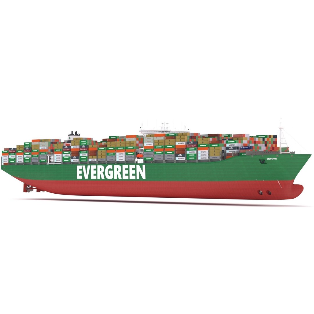 Ever Given 3D Model – High-Detail Cargo Ship with PBR Textures - View 5