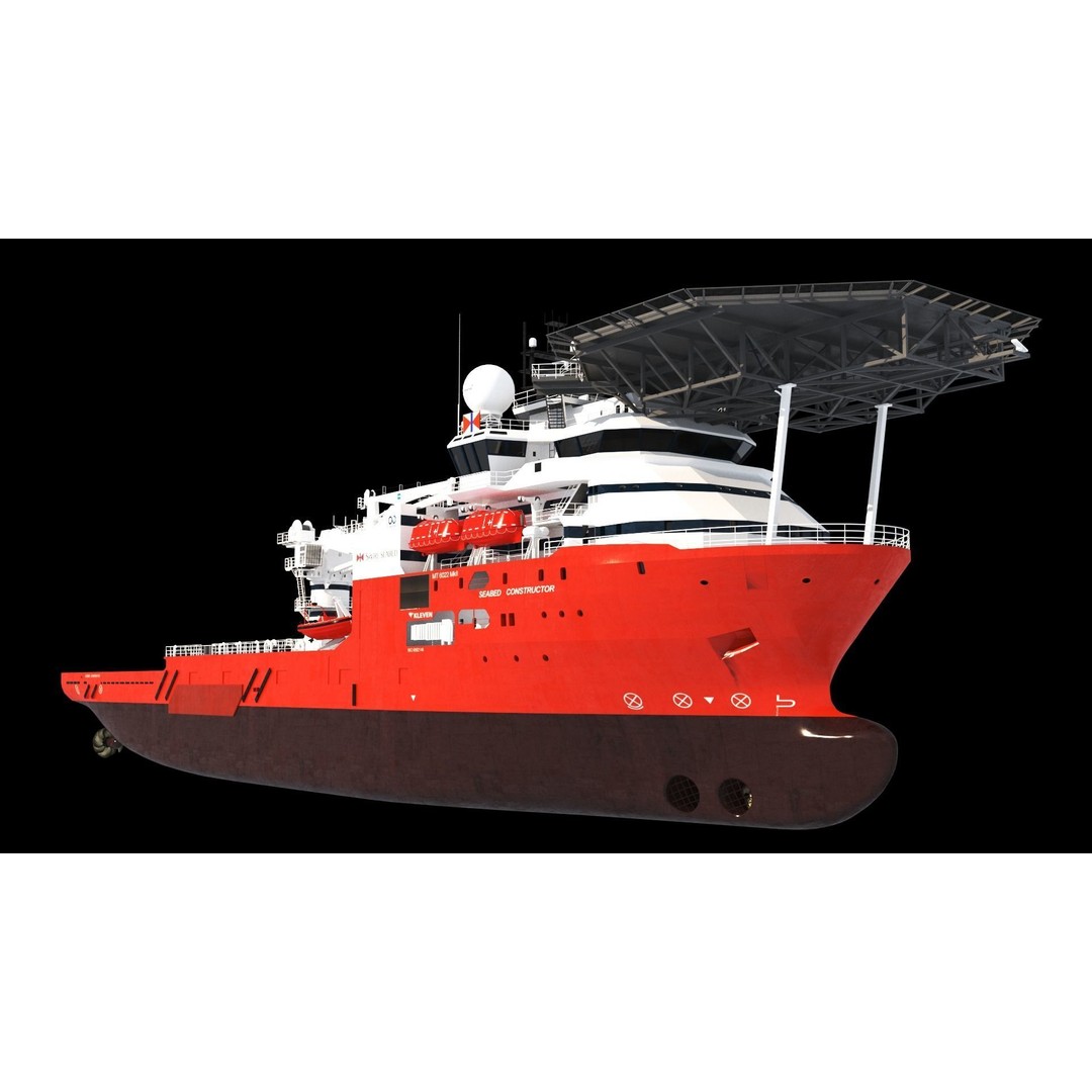 Olympic Boa Subsea Support Vessel 3D Model – PBR Industrial Asset, FBX - View 12