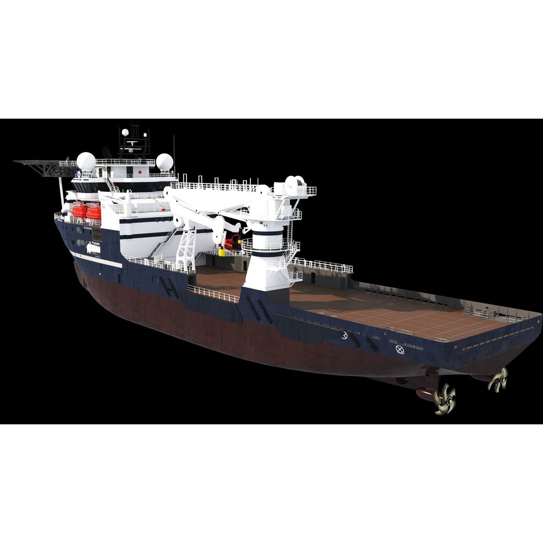 Olympic Boa Subsea Support Vessel 3D Model – PBR Industrial Asset, FBX - View 15