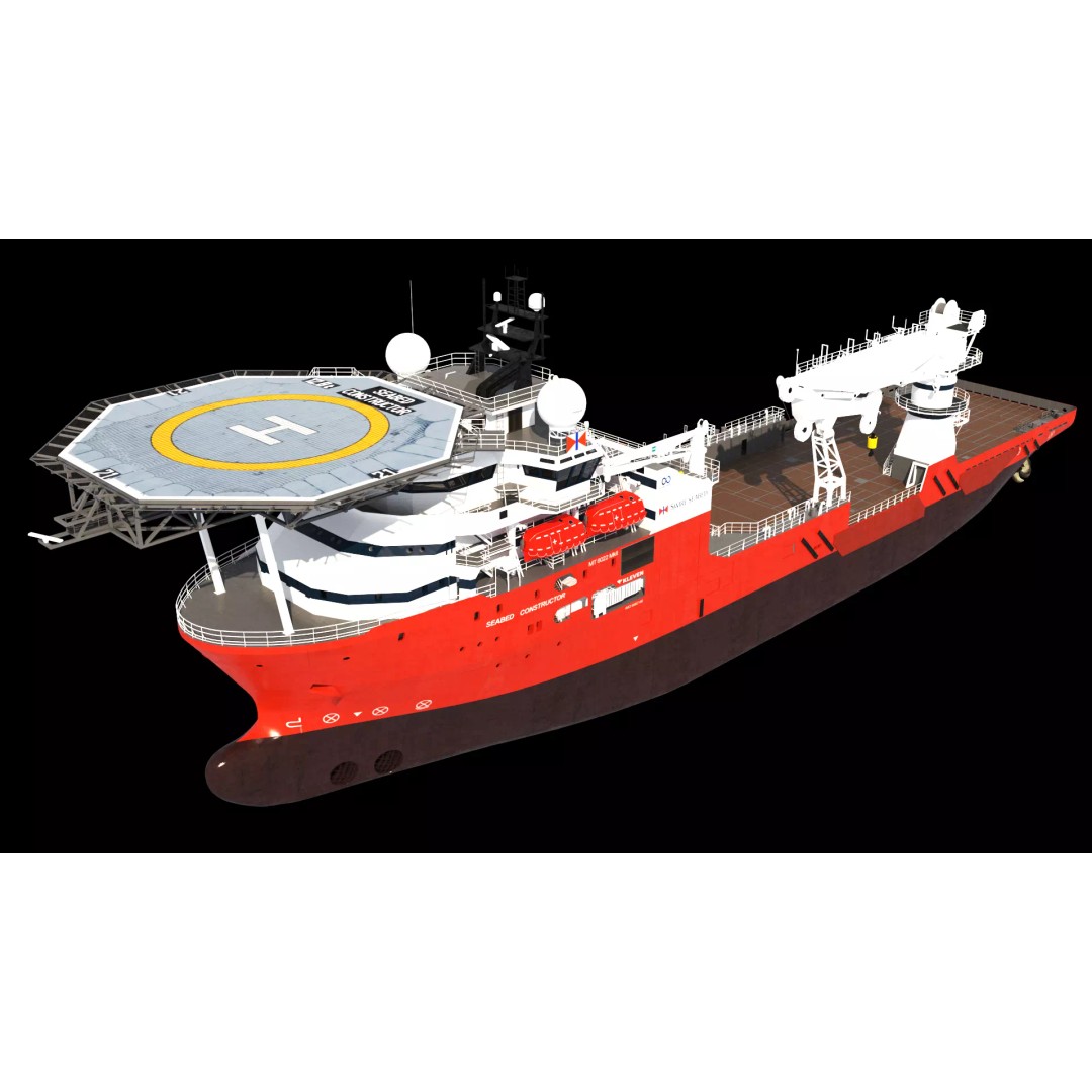 Olympic Boa Subsea Support Vessel 3D Model – PBR Industrial Asset, FBX - View 2