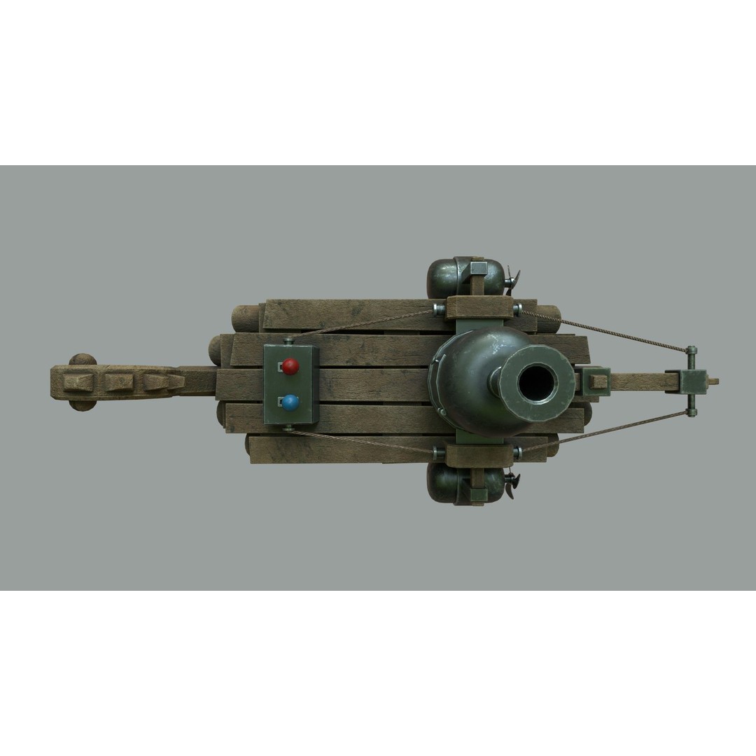 Fantasy Steampunk Dragon Raft 3D Model – Low Poly Game Asset, FBX - View 11