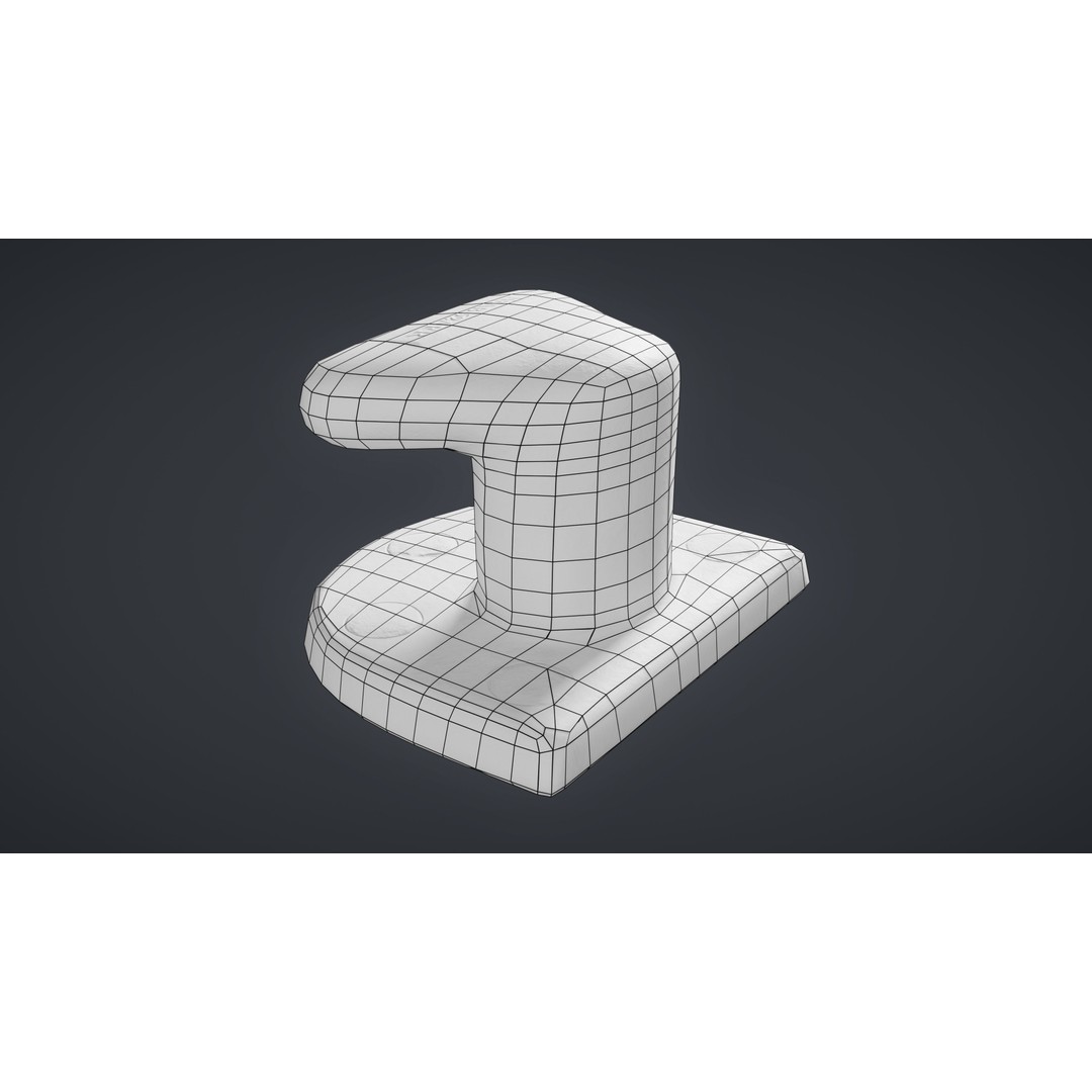 Mooring Bollard 3D Model – Low Poly Game Ready Asset, FBX