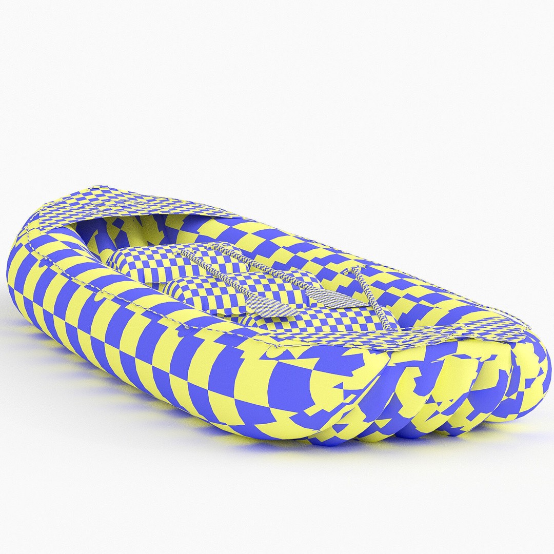 Inflatable Kayak 3D Model – Low Poly PBR Watercraft for Games - View 5