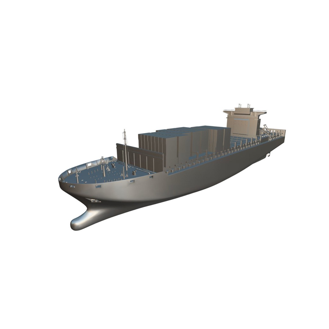 Cargo Ships 3D Model – Low Poly Industrial Watercraft, FBX
