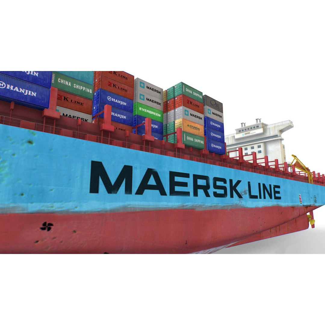 Cargo Ships 3D Model – Low Poly Industrial Watercraft, FBX - View 10