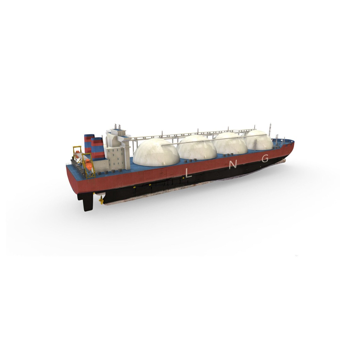 Cargo Ships 3D Model – Low Poly Industrial Watercraft, FBX - View 13