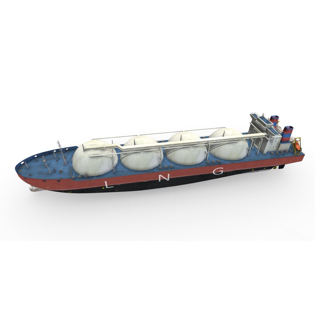 Cargo Ships 3D Model – Low Poly Industrial Watercraft, FBX - View 7