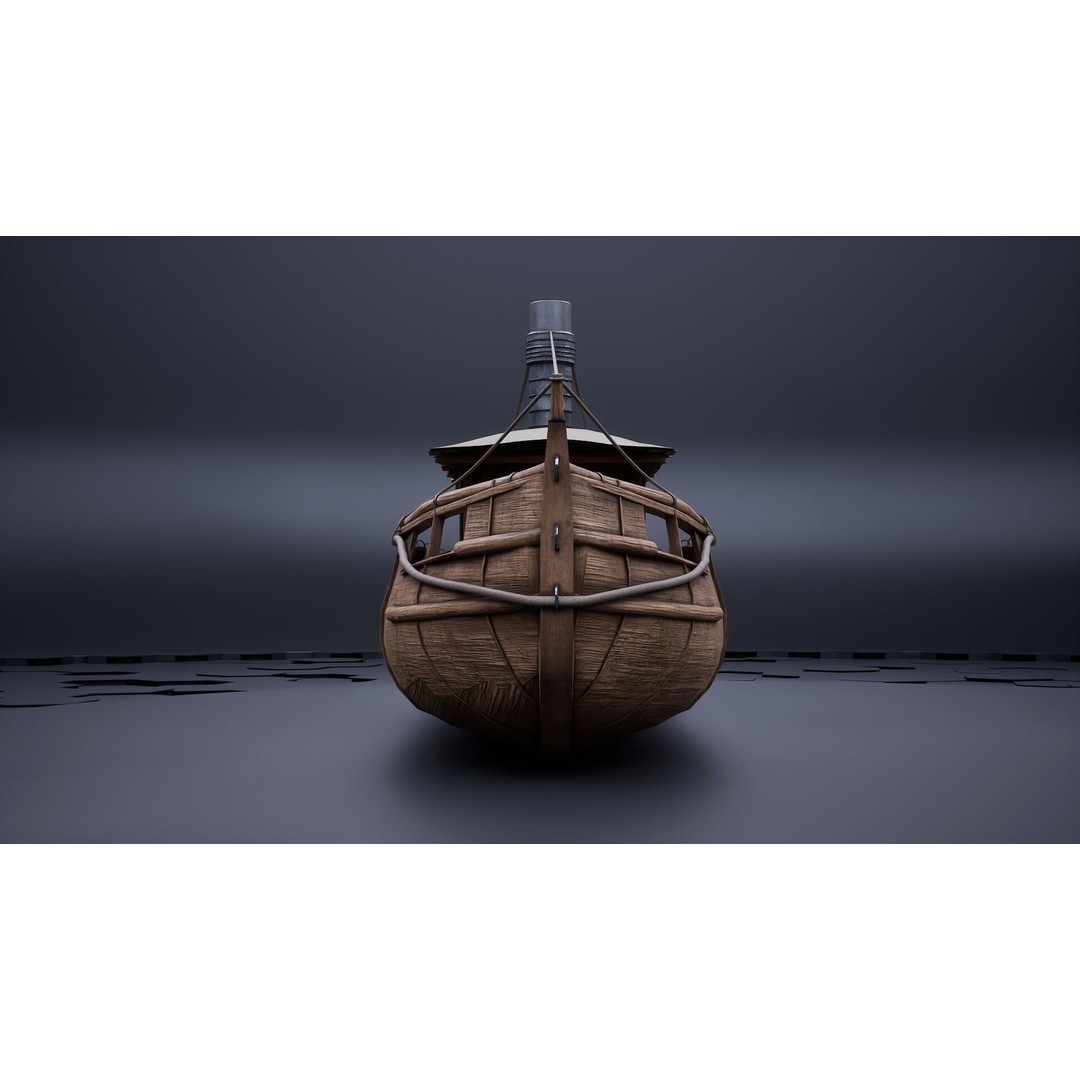 Jungle River Cruise Boat 3D Model – PBR Game-Ready Asset, FBX & OBJ - View 7