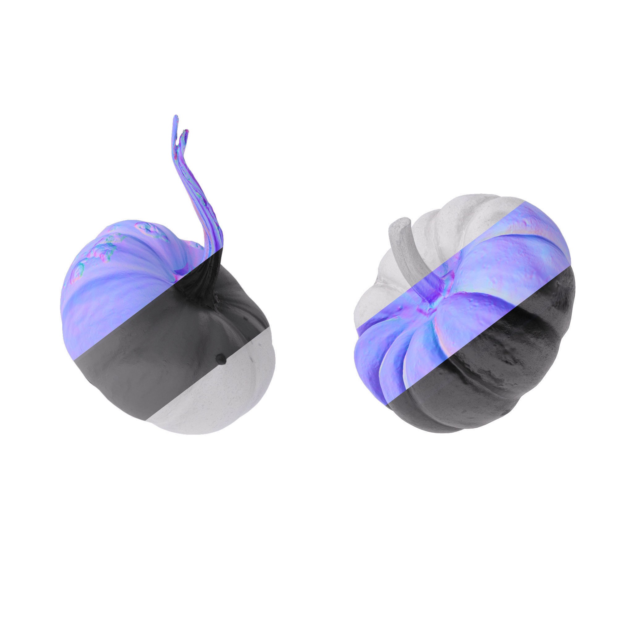 Pumpkins - Low-Poly Game-Ready 3D Model