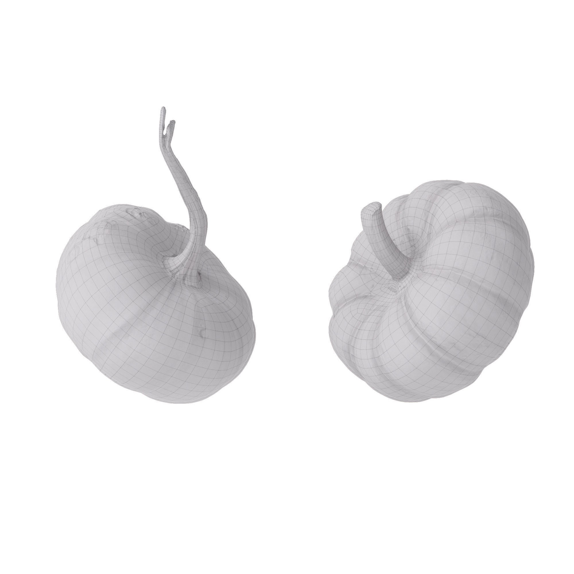 Pumpkins - Low-Poly Game-Ready 3D Model - View 12