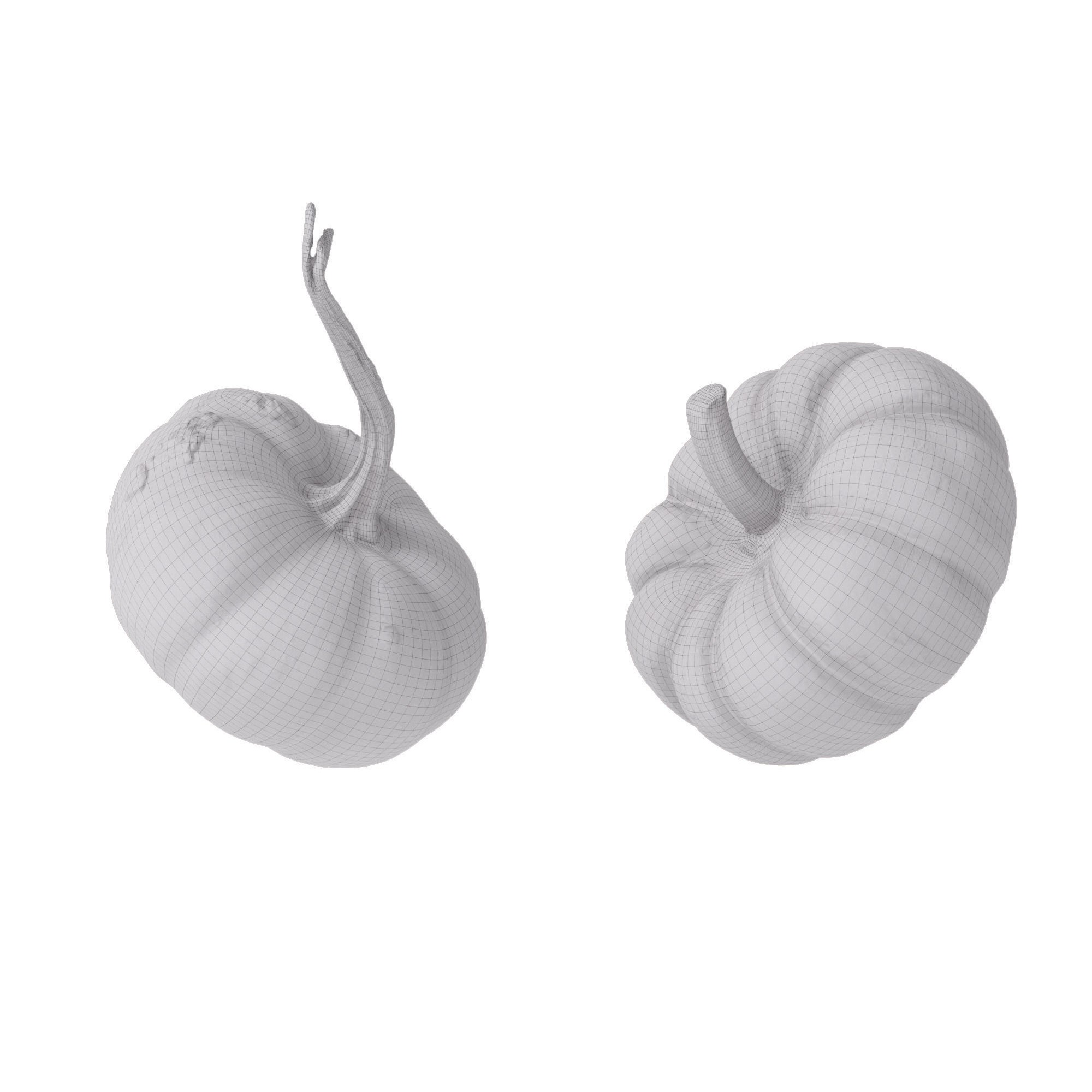 Pumpkins - Low-Poly Game-Ready 3D Model - View 13
