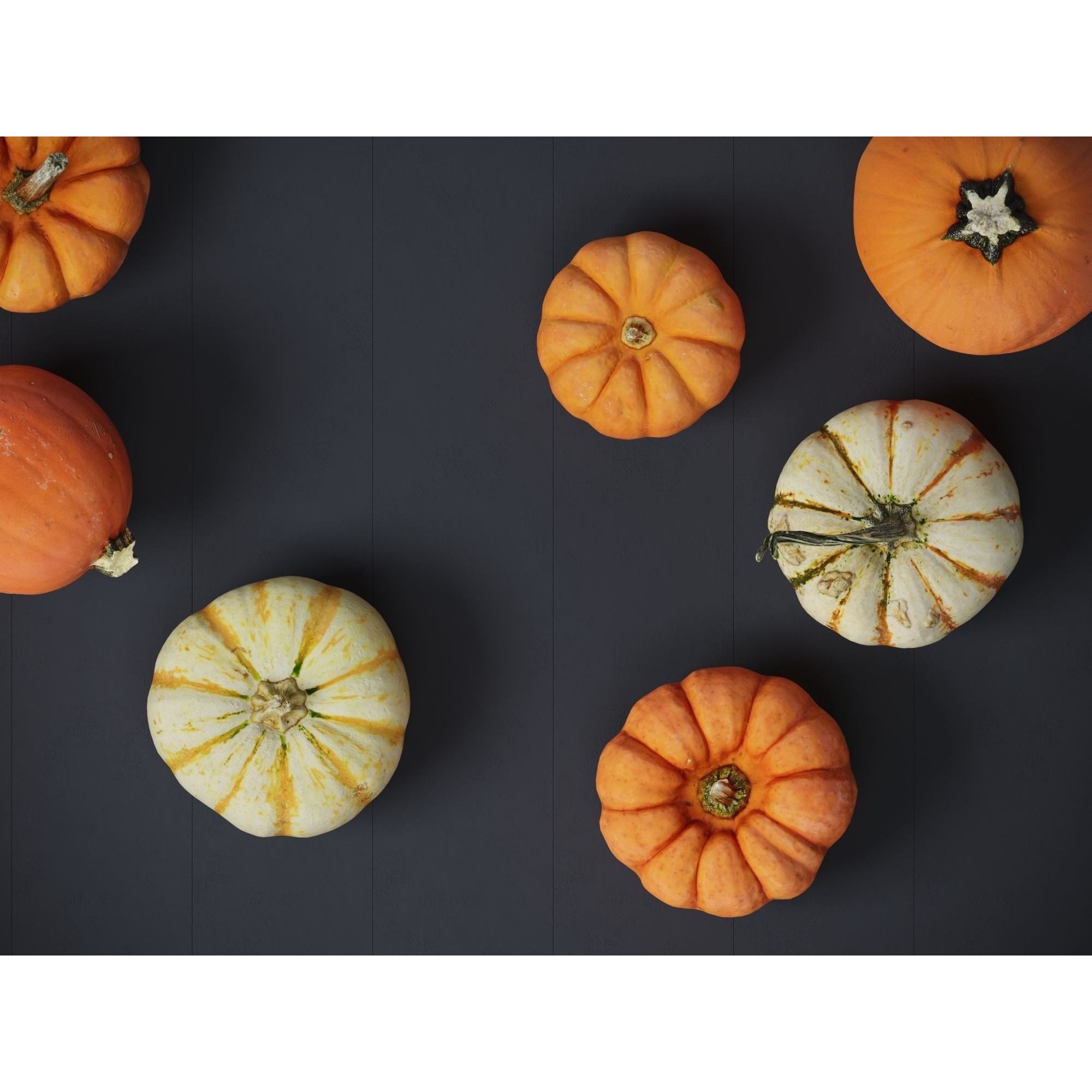 Pumpkins - Low-Poly Game-Ready 3D Model - View 5