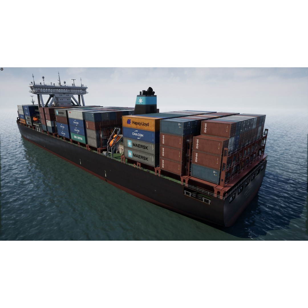 Ship 3D Model – Low Poly Nautical Game Asset, FBX & OBJ - View 13