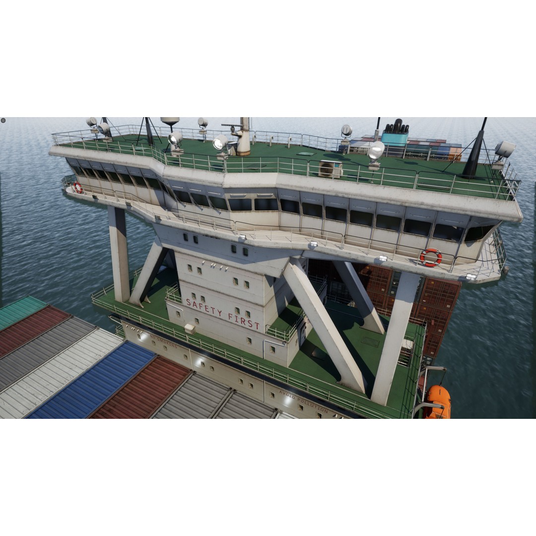 Ship 3D Model – Low Poly Nautical Game Asset, FBX & OBJ - View 20