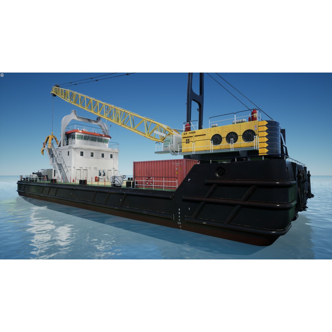Ship 3D Model – Low Poly Nautical Game Asset, FBX & OBJ - View 26