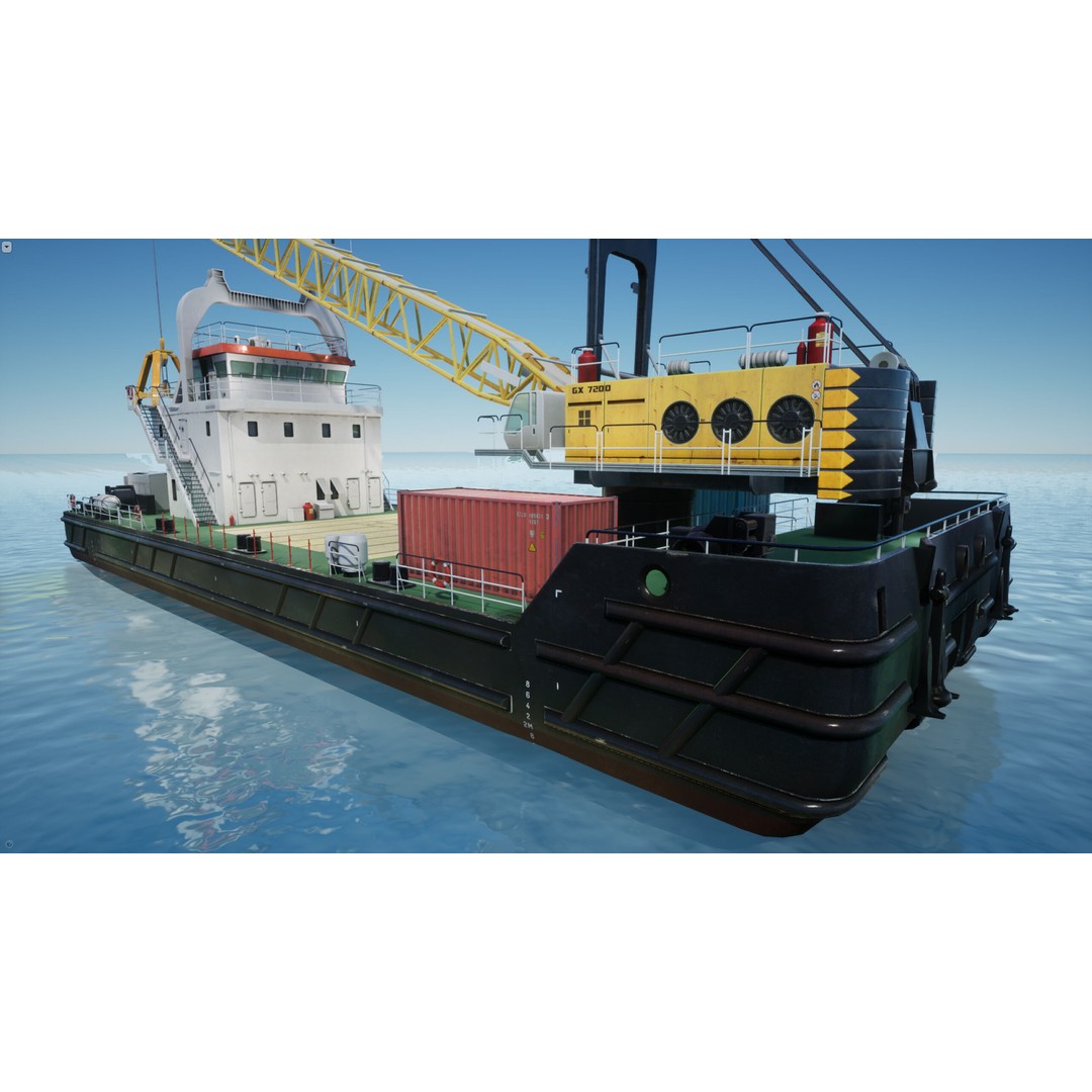 Ship 3D Model – Low Poly Nautical Game Asset, FBX & OBJ - View 28