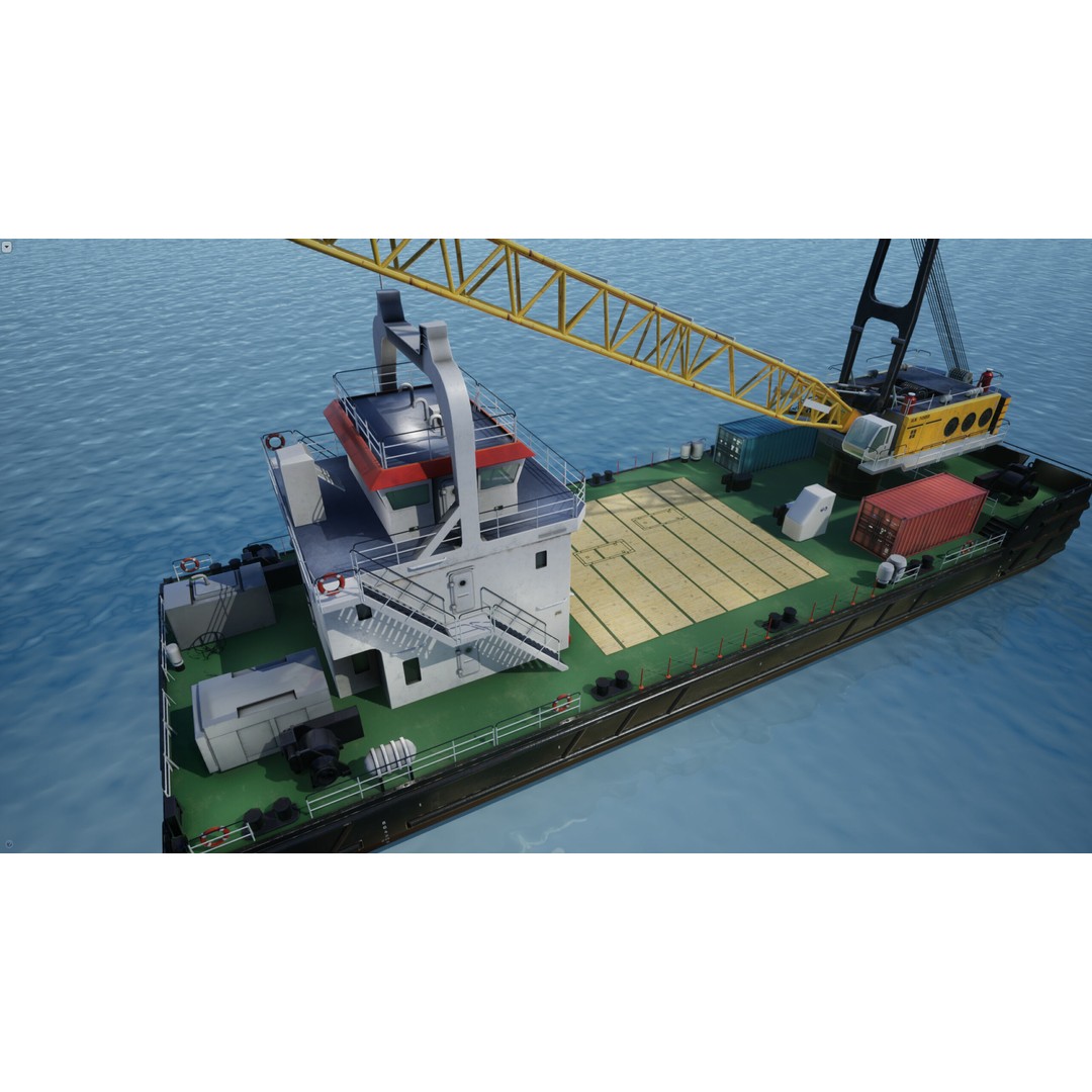 Ship 3D Model – Low Poly Nautical Game Asset, FBX & OBJ - View 32