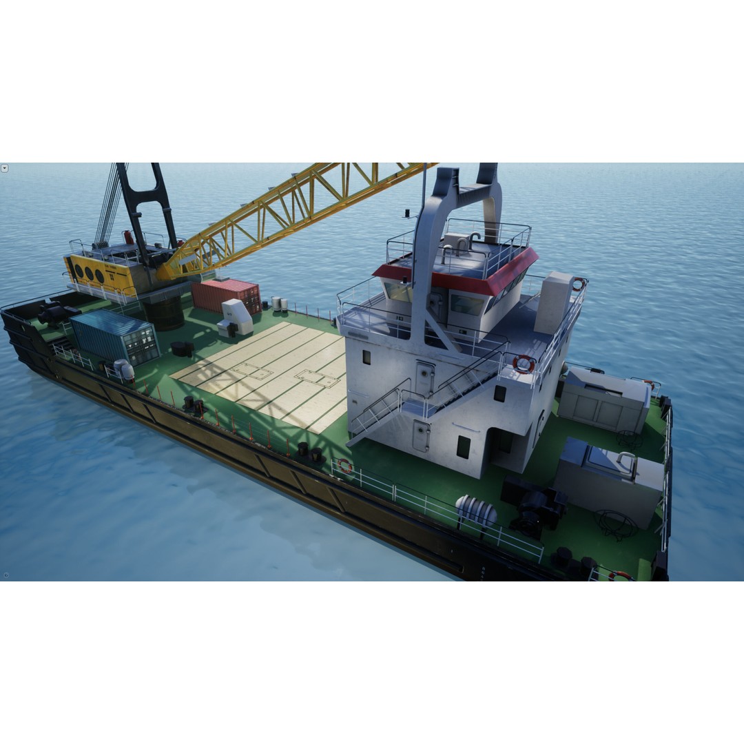 Ship 3D Model – Low Poly Nautical Game Asset, FBX & OBJ - View 34