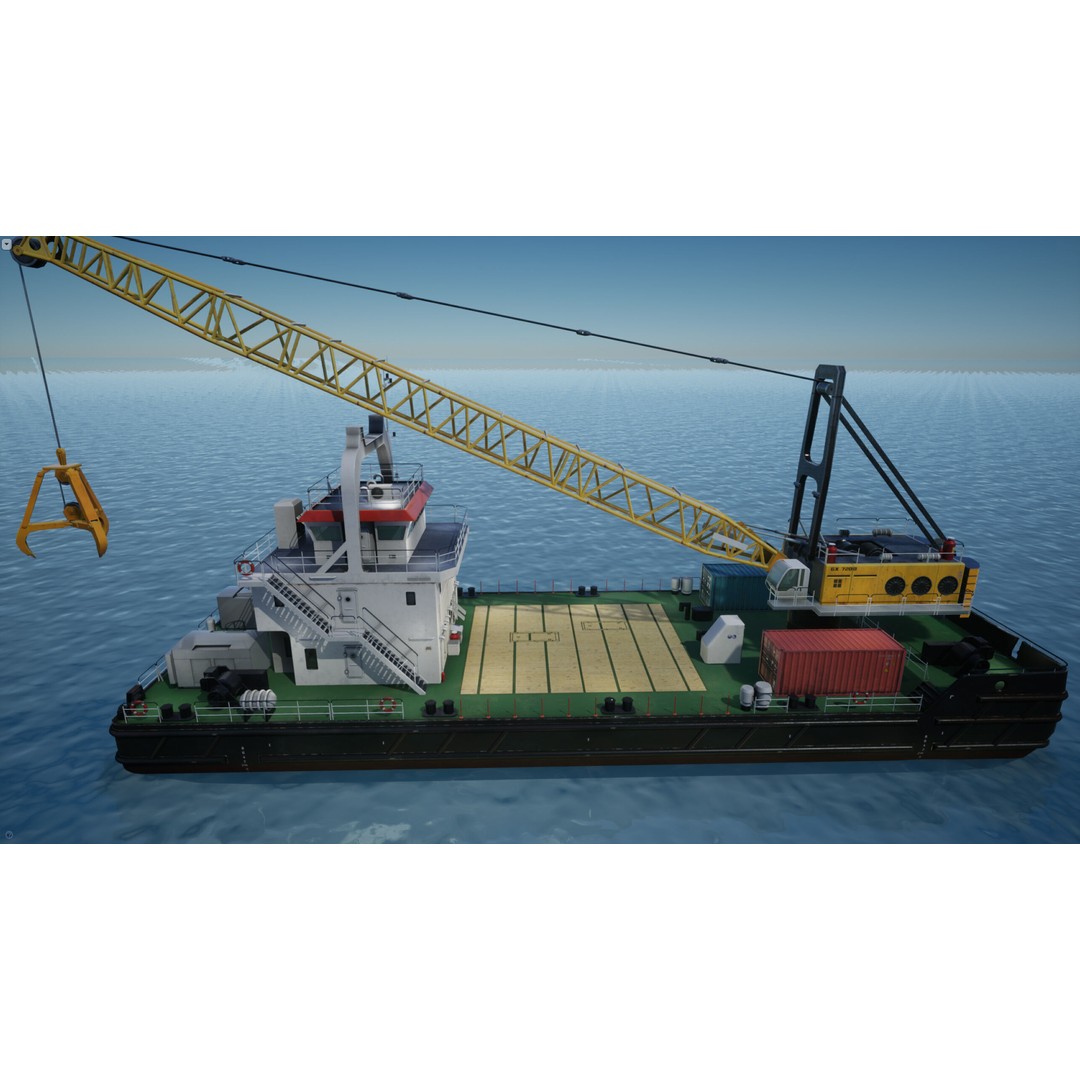 Ship 3D Model – Low Poly Nautical Game Asset, FBX & OBJ - View 35