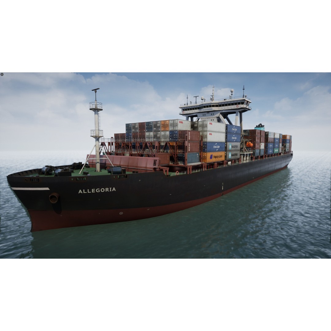 Ship 3D Model – Low Poly Nautical Game Asset, FBX & OBJ - View 4
